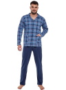 Pijama bărbătească cu nasturi CORNETTE 114/68 blugi