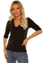Tricou dama DE LAFENSE 858 LOTTIE 3/4 negru