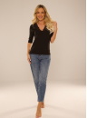 Tricou dama DE LAFENSE 858 LOTTIE 3/4 negru