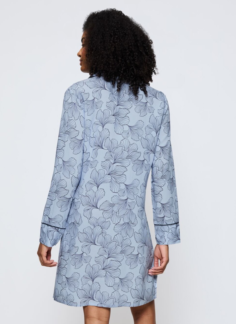 Koszula nocna rozpinana Triumph Boyfriend Fit NDW 03 BLUE COMBINATION