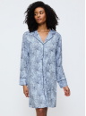 Koszula nocna rozpinana Triumph Boyfriend Fit NDW 03 BLUE COMBINATION