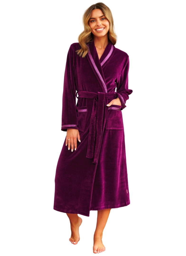 Szlafrok damski Doctor Nap SWA.1078 BURGUNDY