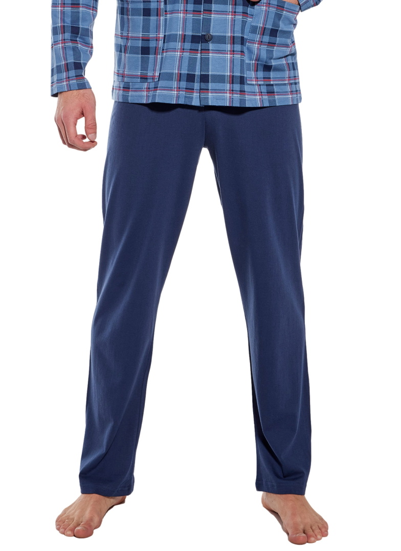 Pijama bărbătească cu nasturi CORNETTE 114/68 blugi