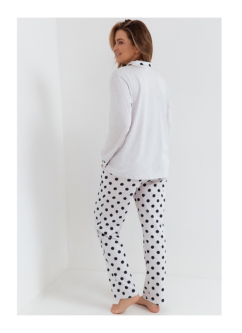 Pijama de damă cu nasturi CANA 149 gri melange