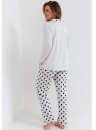 Pijama de damă cu nasturi CANA 149 gri melange