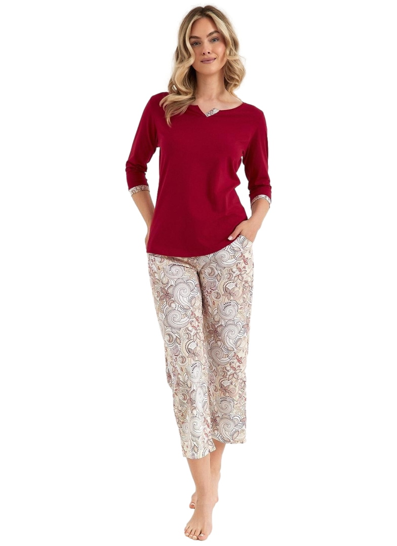 Pijama dama CANA 487 burgundy