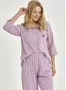 Pijama de damă cu nasturi TARO 3435 JOLIE roz