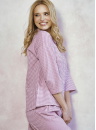 Pijama de damă cu nasturi TARO 3435 JOLIE roz