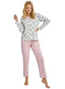 Pijama dama TARO MARTINA 3451 alb INTERLOCK