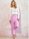 Pijama dama TARO MONICA 3459 crem