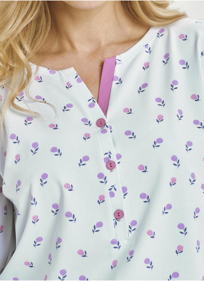 Pijama dama TARO YOLANDA 3446 albastru deschis