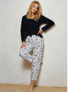 Pijama dama TARO AIDA 3454 negru