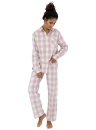 Pijama de damă cu nasturi SENSIS MARLEY roz deschis