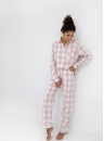 Pijama de damă cu nasturi SENSIS MARLEY roz deschis