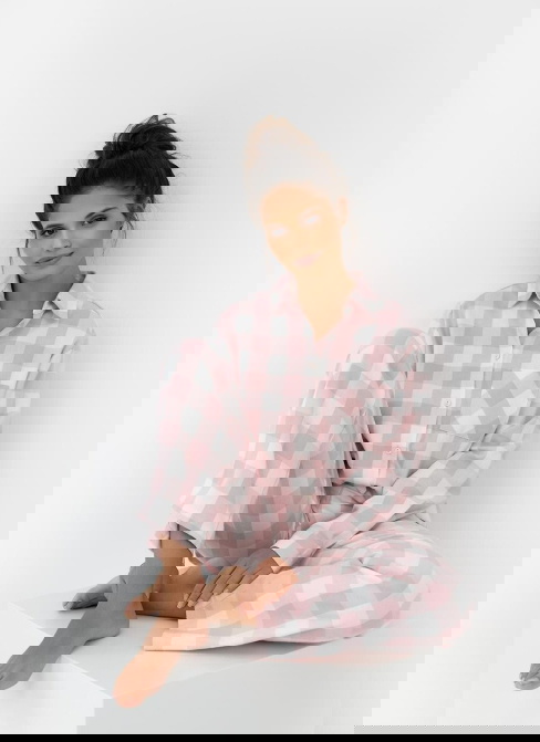 Dámské rozepínací pyžamo SENSIS MARLEY světle růžová