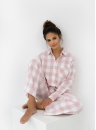Pijama de damă cu nasturi SENSIS MARLEY roz deschis