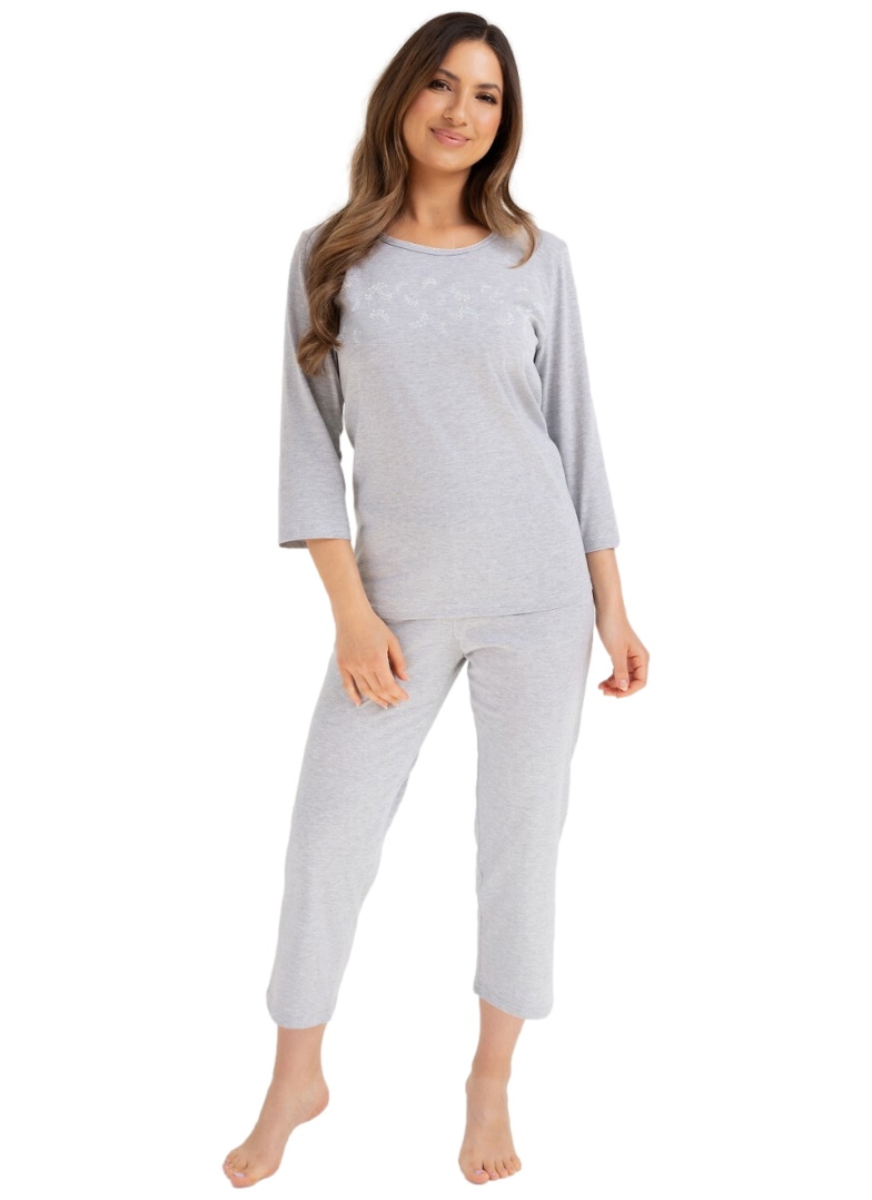 Pijama dama REGINA 724 melange deschis