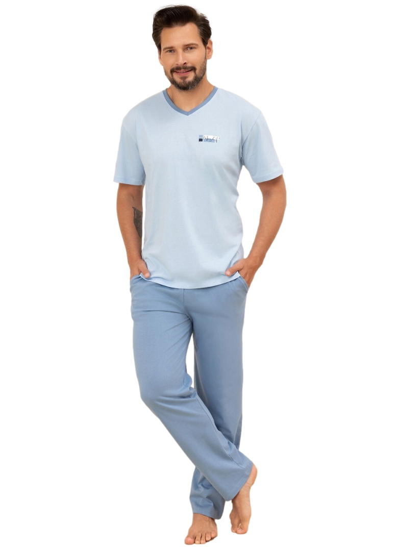 Pijama bărbați REGINA 498 albastru deschis