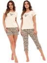 Dámské pyžamo CORNETTE 665/454 I AM PERFECT 2 béžová 3PACK