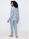 Pijama de damă cu nasturi TRIUMPH BOYFRIEND FIT PW 03 BLUE COMBINATION