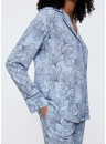 Pijama de damă cu nasturi TRIUMPH BOYFRIEND FIT PW 03 BLUE COMBINATION