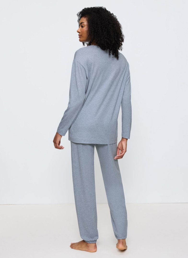 Pijama dama TRIUMPH ENDLESS COMFORT PK 01 LSL M007 - BLUE