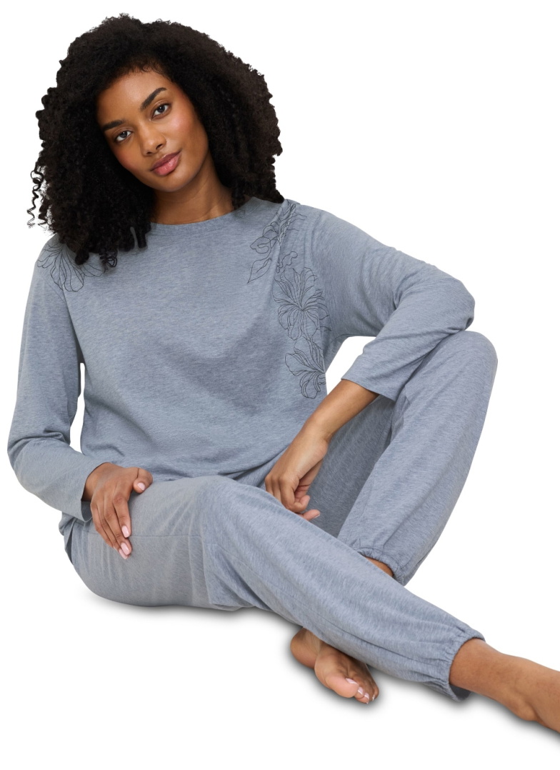 Dámské pyžamo TRIUMPH ENDLESS COMFORT PK 01 LSL M007 - BLUE