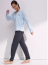 Pijama dama TRIUMPH SETS PK 01 LSL X BLUE COMBINATION