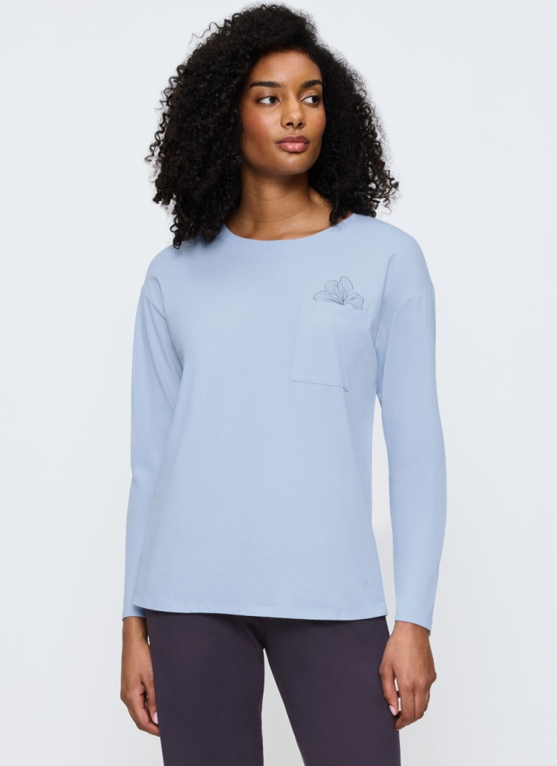 Pijama dama TRIUMPH SETS PK 01 LSL X BLUE COMBINATION