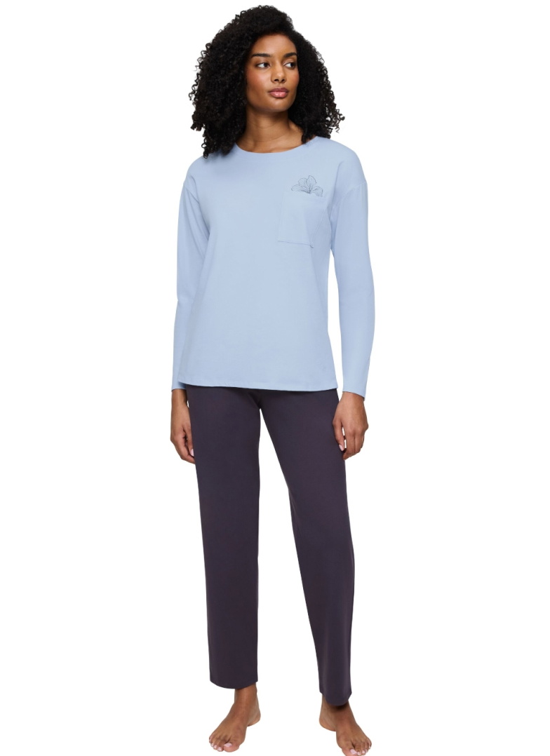 Pijama dama TRIUMPH SETS PK 01 LSL X BLUE COMBINATION