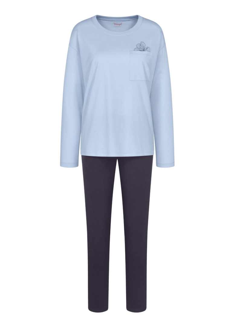 Pijama dama TRIUMPH SETS PK 01 LSL X BLUE COMBINATION