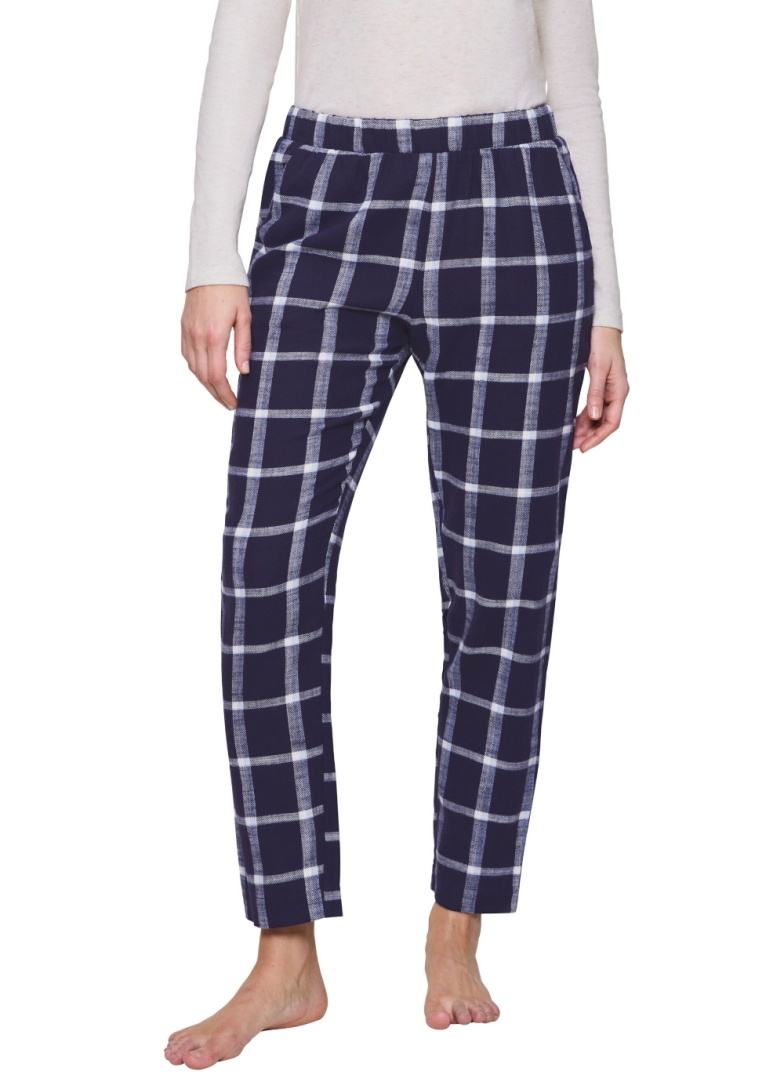 Dámské pyžamové kalhoty TRIUMPH MIX & MATCH TAPERED TROUSER FLANNEL 02 X GREY COMBINATION