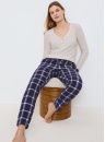 Dámské pyžamové kalhoty TRIUMPH MIX & MATCH TAPERED TROUSER FLANNEL 02 X GREY COMBINATION