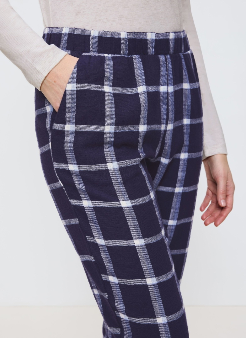 Dámské pyžamové kalhoty TRIUMPH MIX & MATCH TAPERED TROUSER FLANNEL 02 X GREY COMBINATION