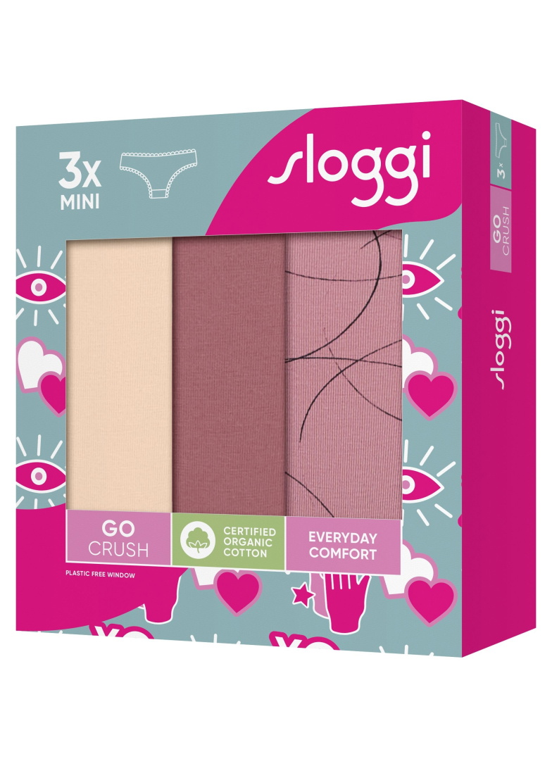 Majtki damskie sloggi GO Crush Mini C3P V002 - MULTIPLE COLOURS 2