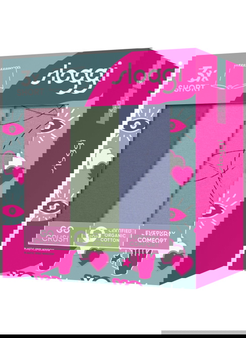 Majtki damskie sloggi GO Crush Short C3P V008 - MULTIPLE COLOURS 8