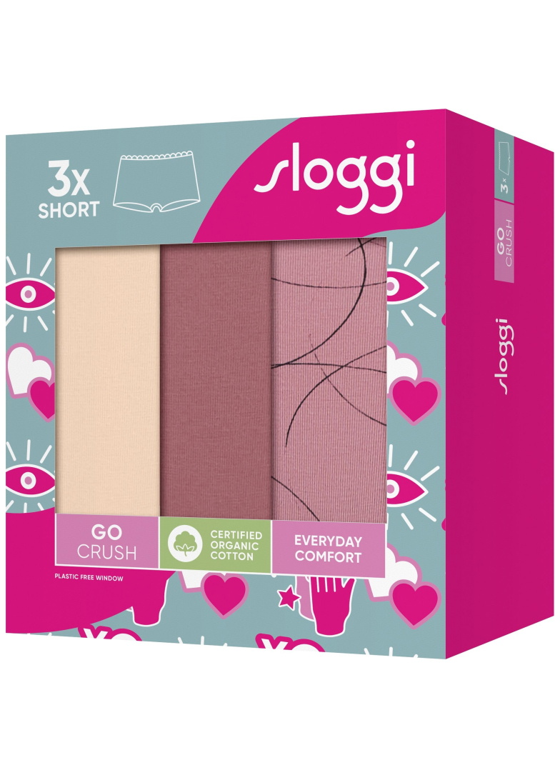 Majtki damskie sloggi GO Crush Short C3P V002 - MULTIPLE COLOURS 2