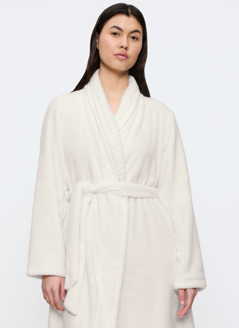 Dámský župan TRIUMPH ROBES FLEECE ROBE 01 SILK WHITE