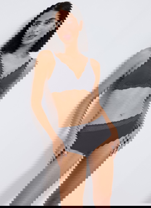 Chiloți dama TRIUMPH FEEL OF MODAL MIDI INK GRAY