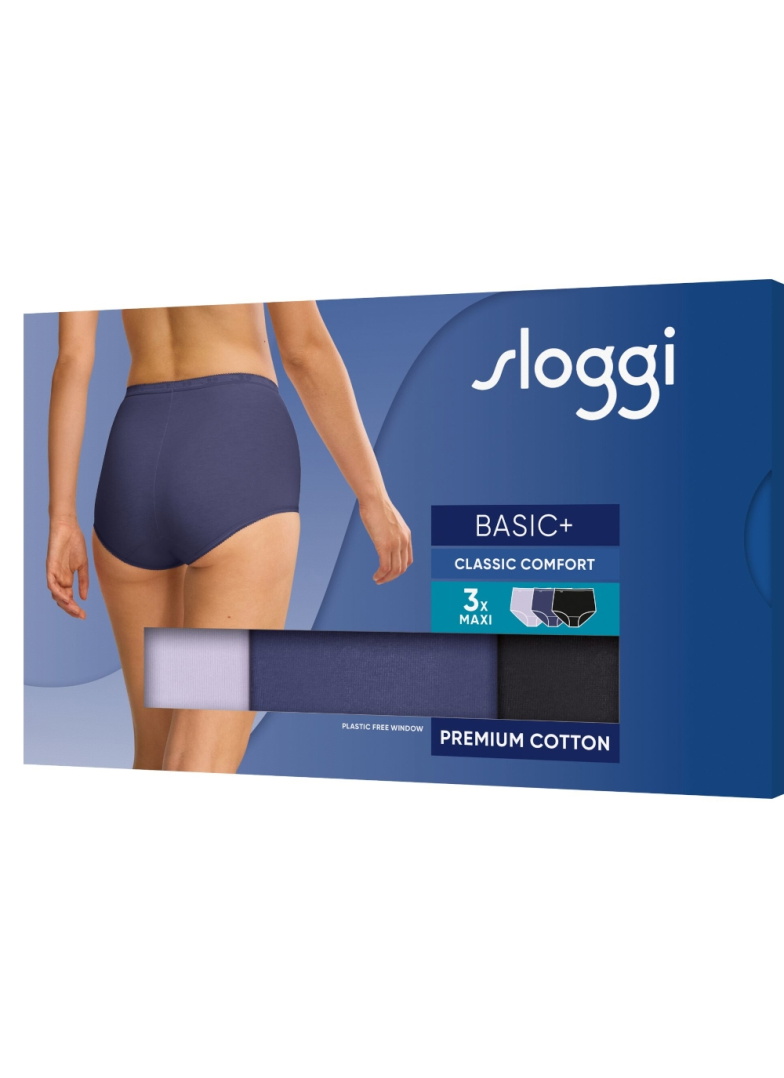 Chiloți dama SLOGGI BASIC+ MAXI 3PACK V019 - MULTIPLE COLOURS 19