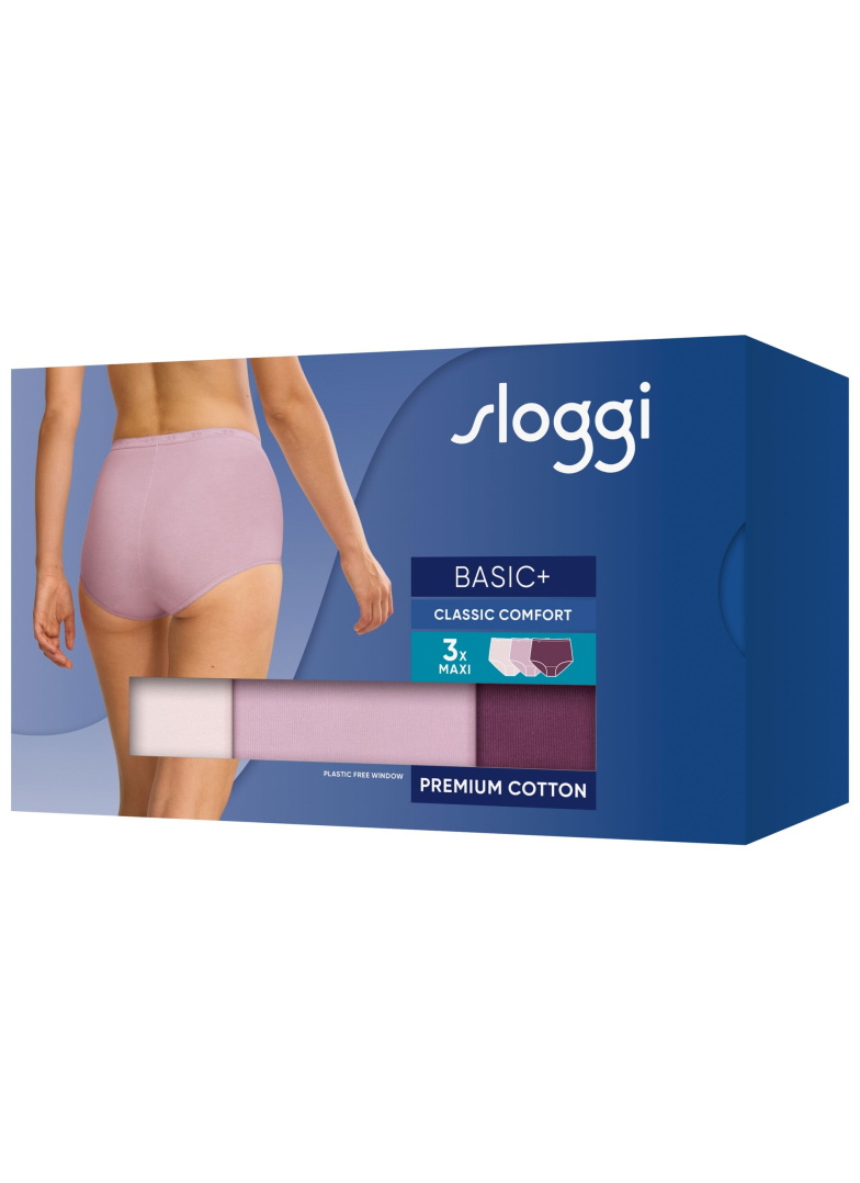Chiloți dama SLOGGI BASIC+ MAXI 3PACK V013 - MULTIPLE COLOURS 13