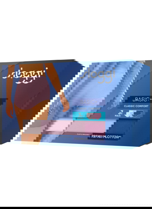 Chiloți dama SLOGGI BASIC+ MAXI 3PACK V013 - MULTIPLE COLOURS 13