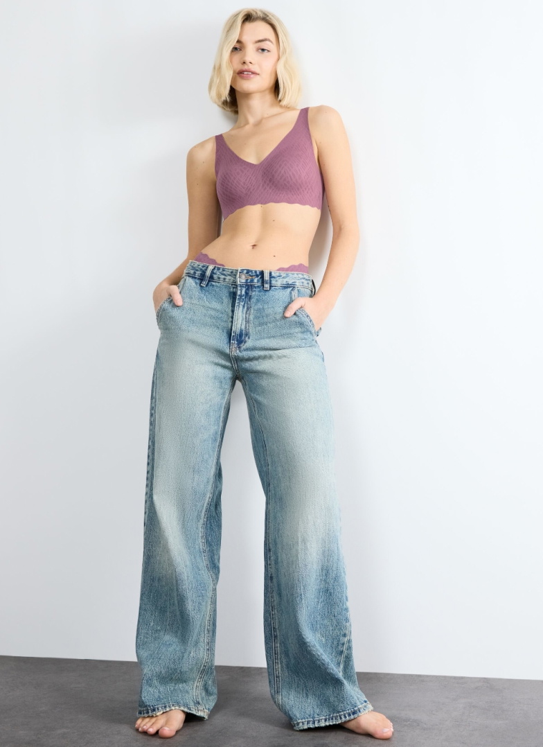 Melltartó SLOGGI ZERO FEEL BLISS SOFT BRA 7574 - lila CLOVER