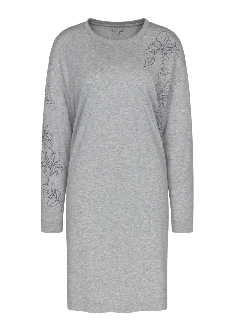 Noční košile TRIUMPH ENDLESS COMFORT NDK 01 LSL DARK GREY MELANGE