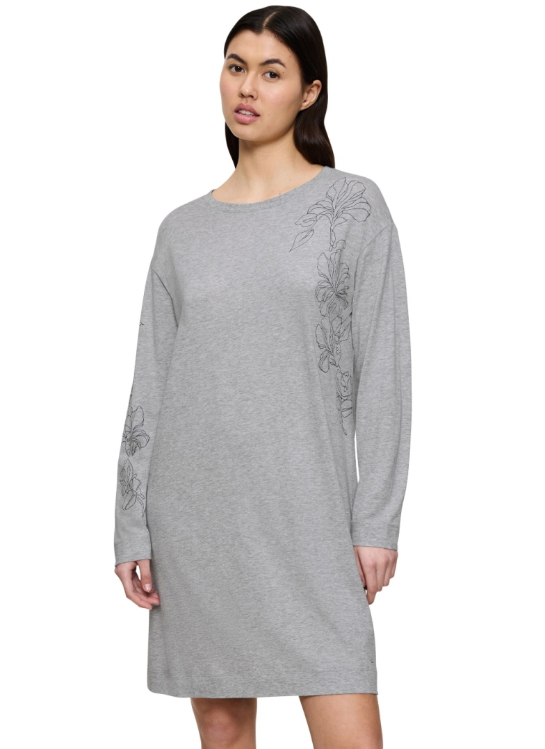Noční košile TRIUMPH ENDLESS COMFORT NDK 01 LSL DARK GREY MELANGE