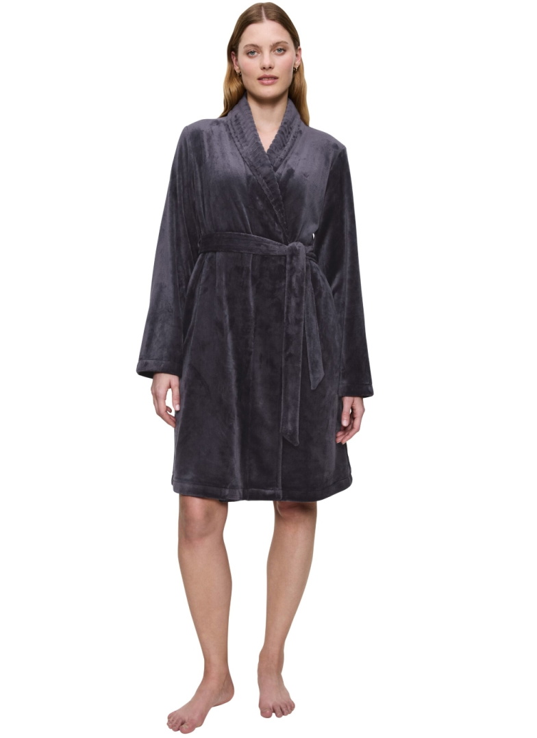 Dámský župan TRIUMPH ROBES FLEECE ROBE 01 INK GRAY