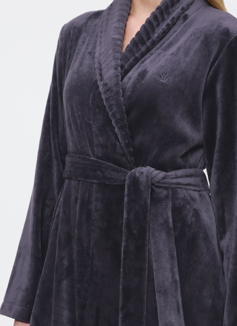 Halat dama TRIUMPH ROBES FLEECE ROBE 01 INK GRAY