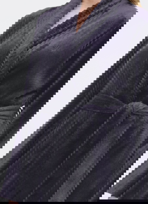 Dámský župan TRIUMPH ROBES FLEECE ROBE 01 INK GRAY