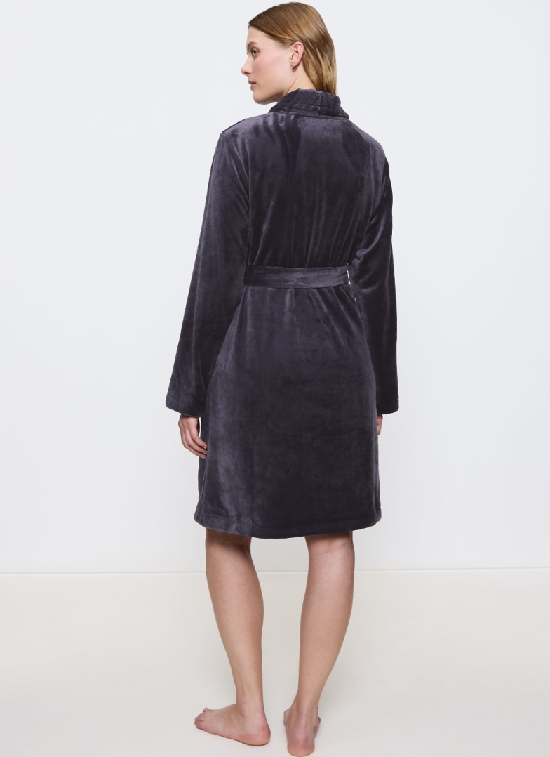 Dámský župan TRIUMPH ROBES FLEECE ROBE 01 INK GRAY