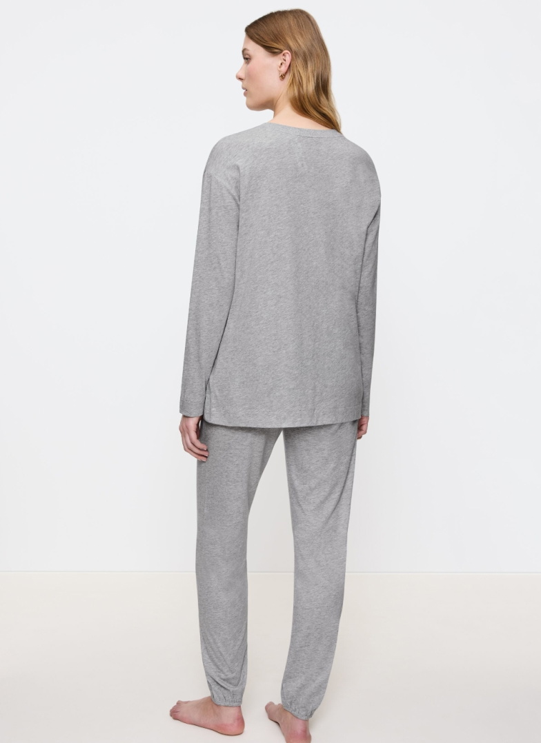 Pijama dama TRIUMPH ENDLESS COMFORT PK 01 LSL DARK GREY MELANGE